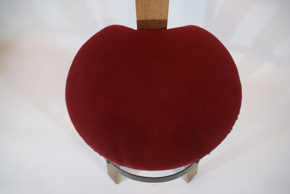 assise tissu bordeaux