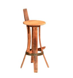 chaise haute de bar en chêne recyclé